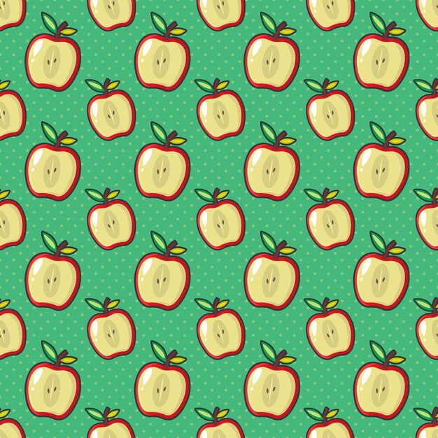 Photo apple seamless pattern