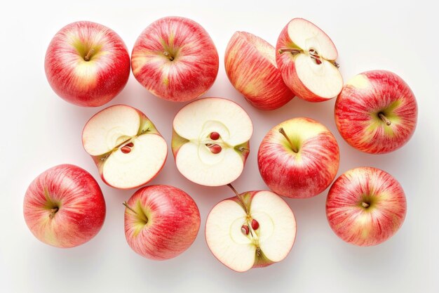 リンゴの種子 孤立したリンゴの 種子 グループ 白い 背景 上部 ビュー