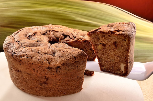 ブラジルナッツとリンゴのスライスケーキ