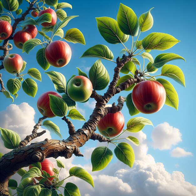 Foto immagine di un albero di mela