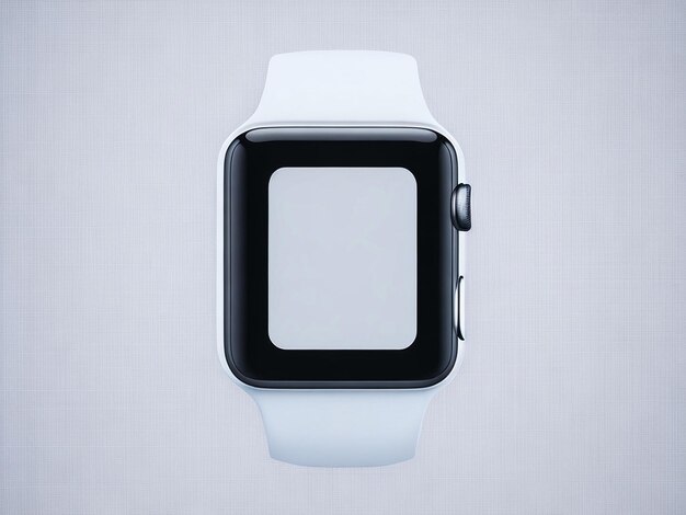 Photo apple watch sport 42mm silver aluminum case with black sport band with activity app on the display