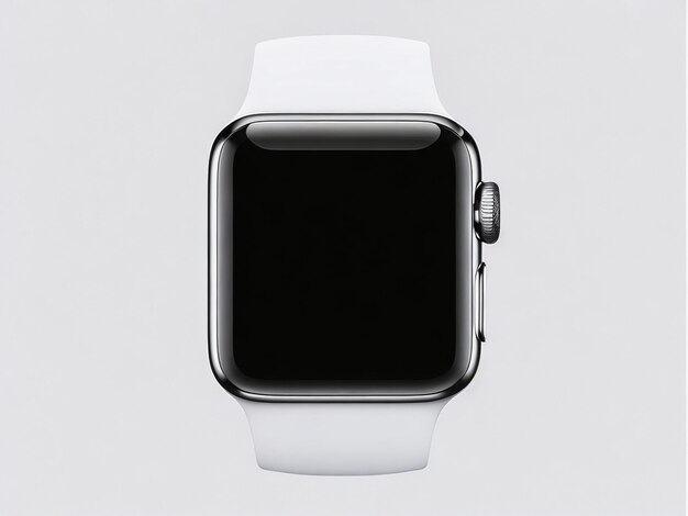 Apple Watch Sport 42mm Silver Aluminum Case with Black Sport Band with activity app on the display