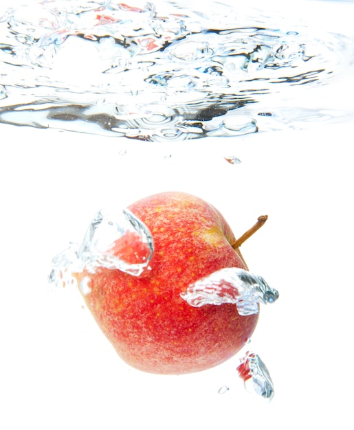 Photo apple in water