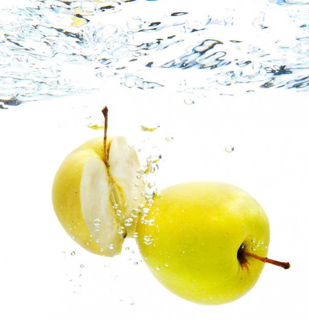 Apple in water