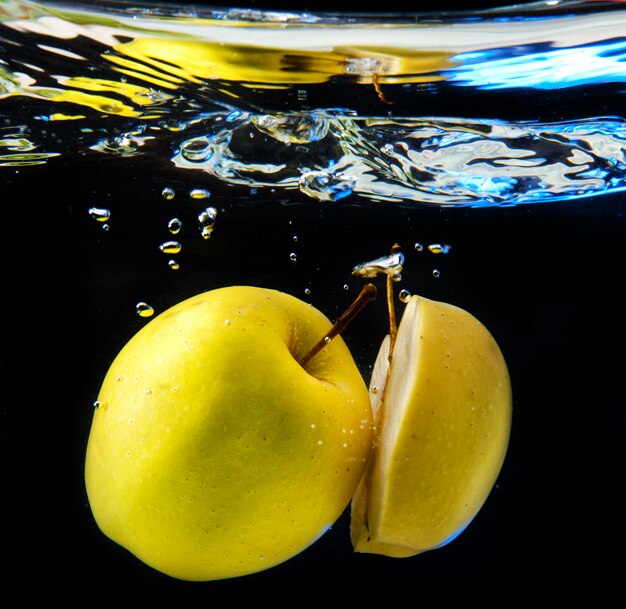 Apple in water