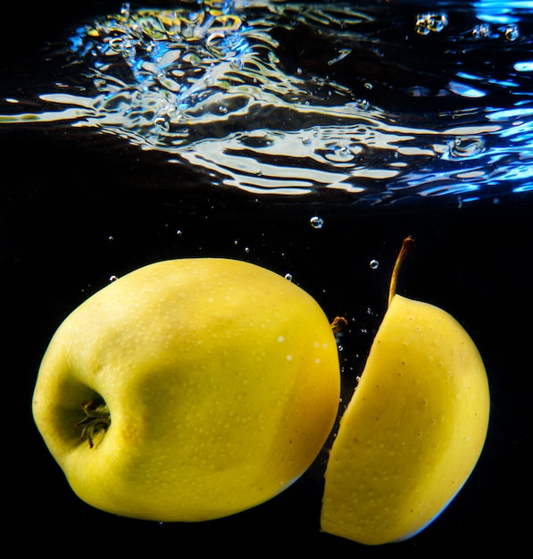 Apple in water