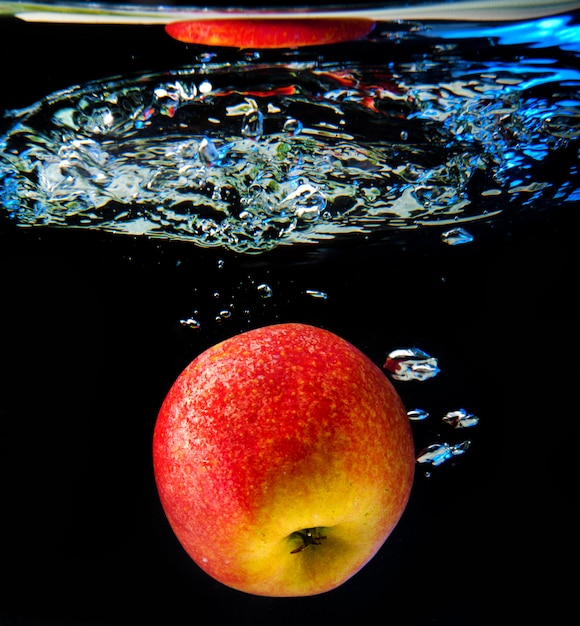 Apple in water