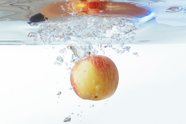 Apple in water