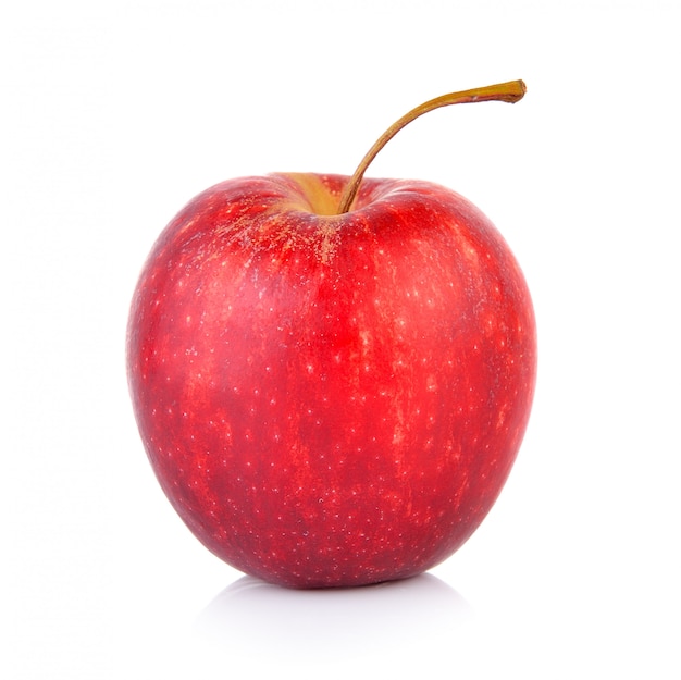 apple on white wall