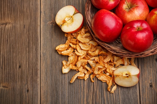 Apple in wicker basket