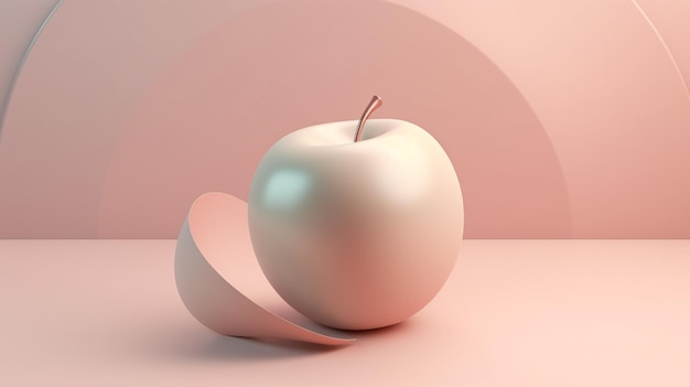 An apple with a broken egg