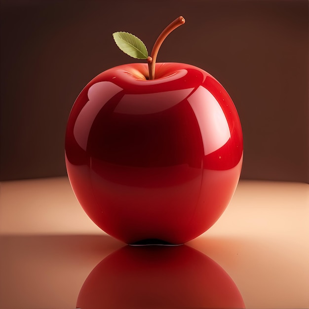 Apple with a glossy skin