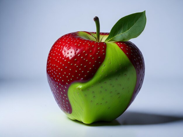 An apple with white background