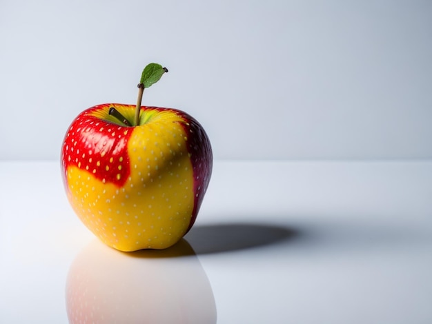 An apple with white background