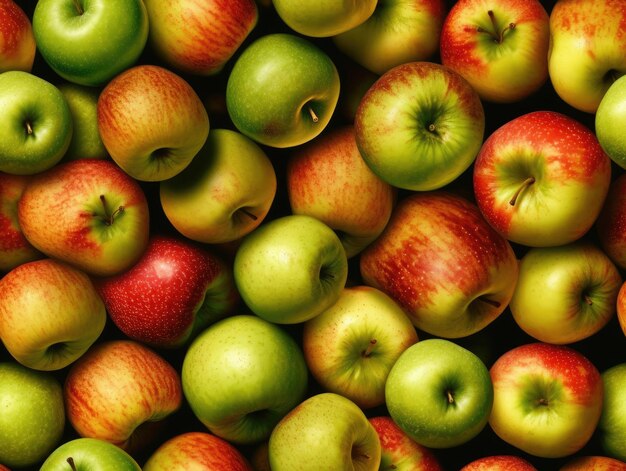 Apples background as seamless tile generative AI