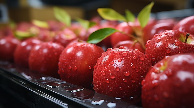 Apples Being Graded In Fruit Processing And Packaging Plant