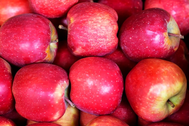 Apples on the counter closeup