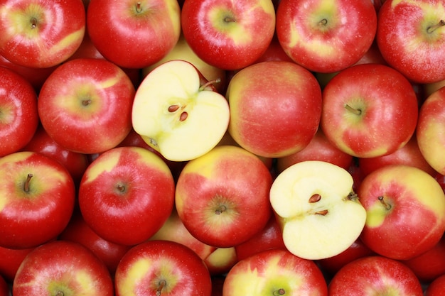 Photo apples forming a background