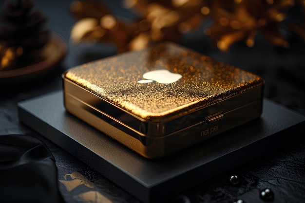 Apples gold jewelry box wallpaper 480x380
