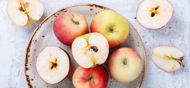 Apples on a plate