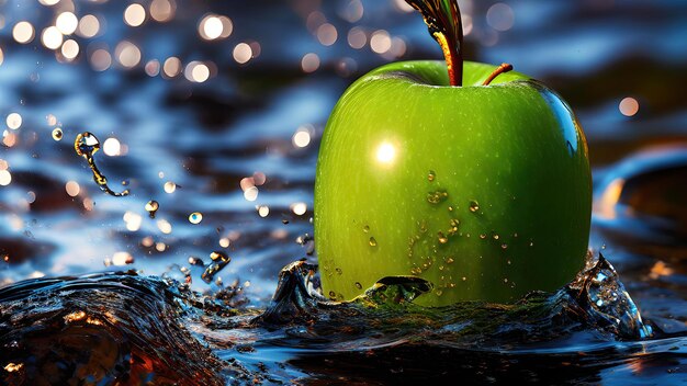 apples in the water