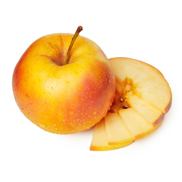 Apples on a white background