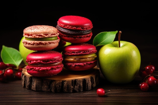 Apples with macaroons Generative AI