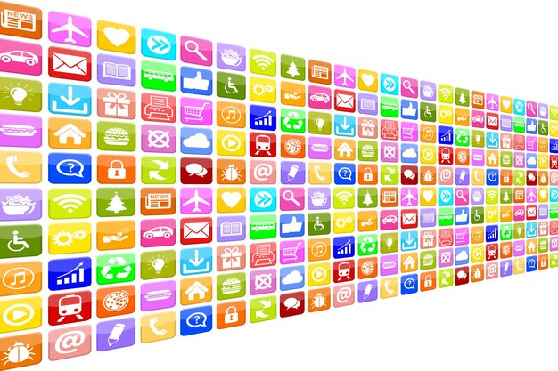 Application Apps App Icon Icons set for mobile or smart phone