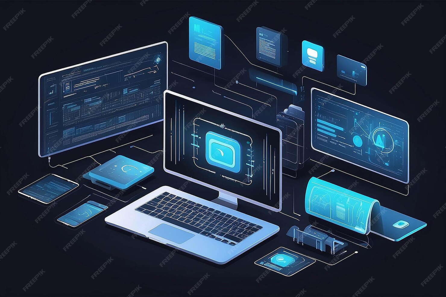 Premium Photo | Application programming interface concept illustration