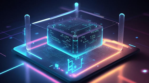 Premium AI Image | Application programming interface hologram
