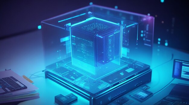 Premium AI Image | Application programming interface hologram