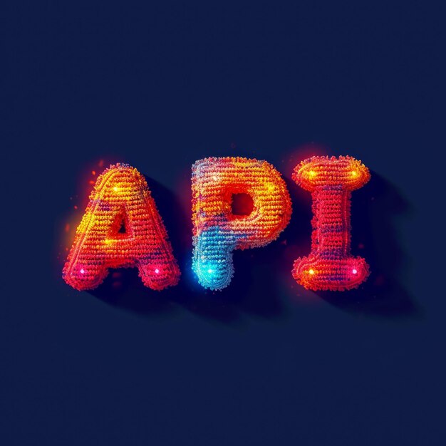 Premium Photo | Application Programming Interface in Knitted STYLE