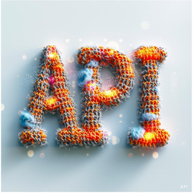 Premium Photo | Application Programming Interface in Knitted STYLE