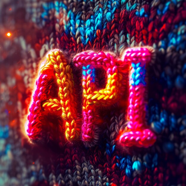 Premium Photo | Application Programming Interface in Knitted STYLE