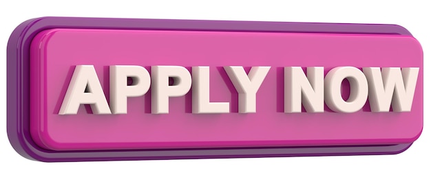 Apply now button 3D illustration