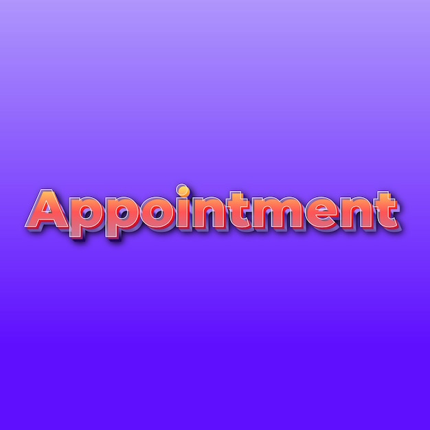 AppointmentText effect JPG gradient purple background card photo