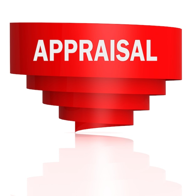 Appraisal word with curve banner