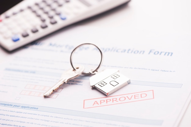 Approved mortgage loan agreement application