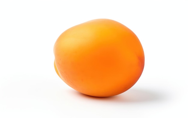 Apricot Alone on White Background