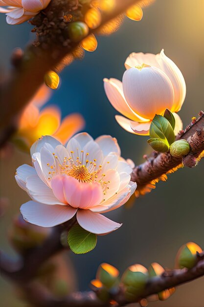 Apricot flowers