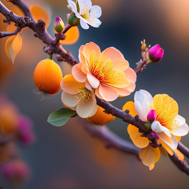 Apricot flowers