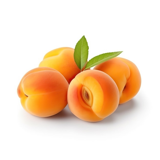 Apricot Fruit with isolated white background