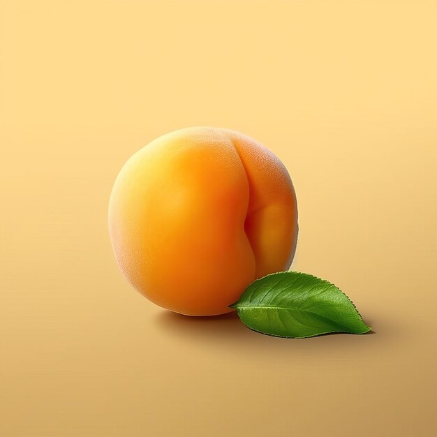 Apricot fruit with studio background