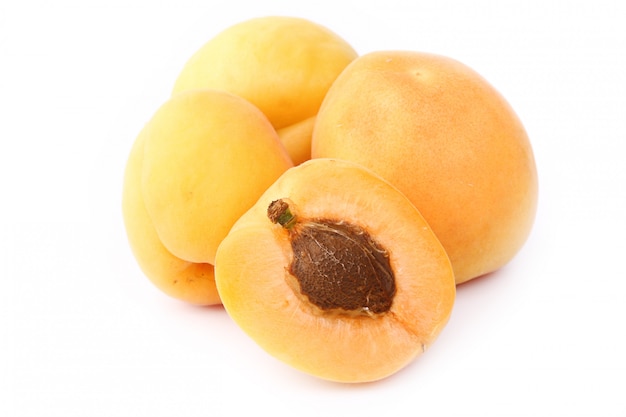 Apricot isolated on white background