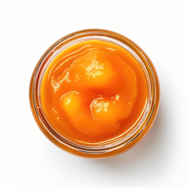 Apricot jam isolated