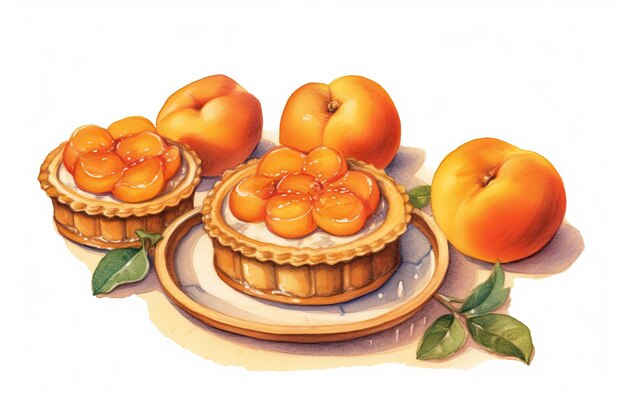 Apricot pies created with Generative Al technology