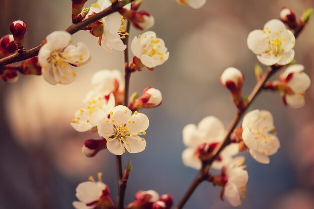 アプリコットの木の花