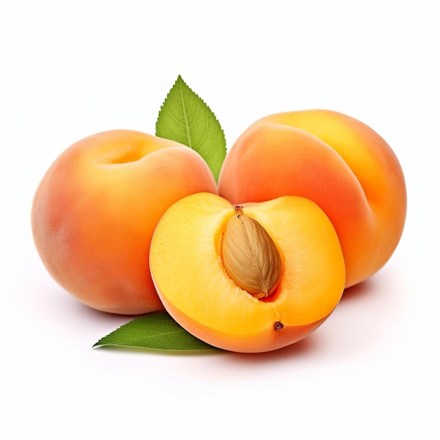 apricot white background isolated