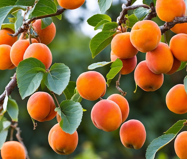 apricots on a branch