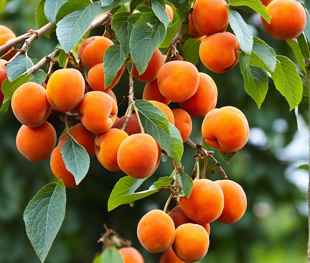 apricots on a branch